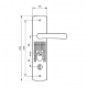 Ручка на планке Standart "No Key" ML-100 Автомат (Левая)