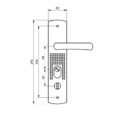 Ручка на планке Standart "No Key" ML-100 Автомат (ПРАВАЯ)