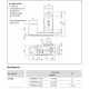 Комплект петель AGB 2R скрытой установки торцевые, пяточные никель Е100064506