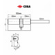 Цилиндровый механизм Cisa RS5 L90=60-30 0R3M7.87.0.1200.C5 под вертушку (дл. шток) , никель, 5 ключей