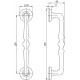 Ручка-скоба PULL.SM250.PALAZZO RB-10 (PALAZZO PULL SM) французское золото