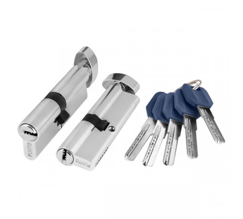 Цилиндровый механизм (Z402/80) Z4002Knob80(40+10+30) с вертушкой CP хром