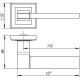 Ручка раздельная K.QL52.TECH (TECH QL) GR/CP-23 графит/хром
