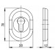 Накладка на цилиндр ESC.C/CRE/OV.12 (ESC-12C) CP хром (2шт. в уп.,отгр. по 1 шт.)