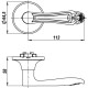 Ручка защелка DK637 SN-BK (6037 SN-B) (фик.) мат. никель