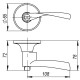 Ручка защелка DK610 SN-ET (6010 SN-E) (кл./фик.) мат. никель