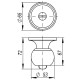 Ручка защелка DK682 CP-PS (6082 CP-P) (без фик.) хром