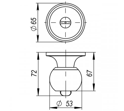 Ручка защелка DK682 SN-BK (6082 SN-B) (фик.) мат. никель