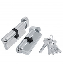 Цилиндровый механизм (200 ZM/90) 2000ZMKnob90(40+10+40) CP хром 5Key с вертушкой