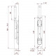 Задвижка торцевая RIGEL-set/160 D12x80mm (TDB set 160-24) в комплекте с ригелем