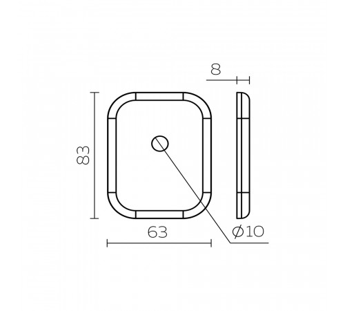 Накладка на шток цилиндра ESC.O.XL/K.486 (ESC 486-O SQ XL) BL черный (1шт.)