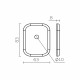 Накладка на шток цилиндра ESC.O.XL/K.486 (ESC 486-O SQ XL) BL черный (1шт.)