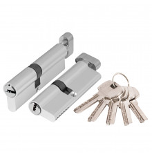 Цилиндровый механизм (AX202/90) AX2002Knob90 (40+10+40) CP хром с вертушкой