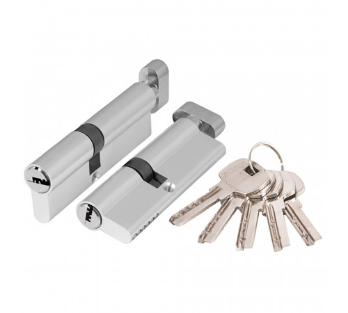 Цилиндровый механизм (AX202/120) AX2002Knob120 (55+10+55) CP хром с вертушкой