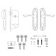Замок цилиндровый в комплекте с ручкой LOCKSET16.CRONA.4070-1 (KIT P16 4070 CRONA) AB бронза