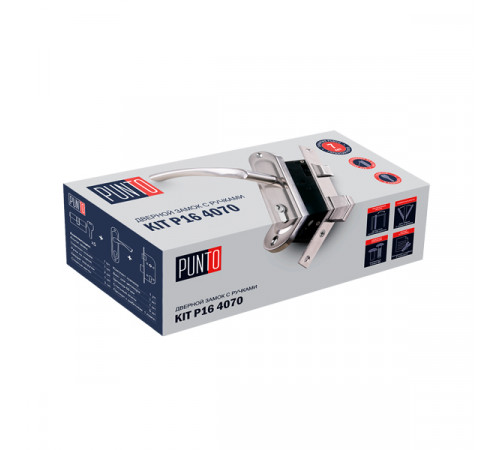 Замок цилиндровый в комплекте с ручкой LOCKSET16.CRONA.4070-1 (KIT P16 4070 CRONA) SN мат.никель
