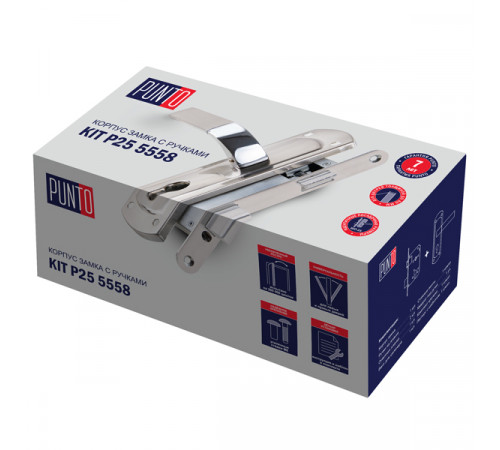 Корпус замка с ручкой LOCKSET25.ORION.5558-1 (KIT P25 5558 ORION) SN/CP мат.никель/хром
