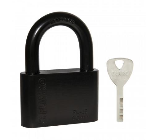 Замок навесной PL-WEATHER-1560 Black 4 fin key ( PL-15-60) диск. /блистер