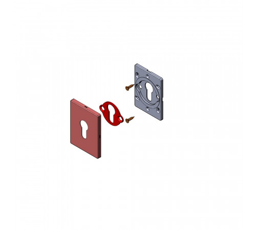 Накладка на цилиндр ESC.C.RL/K.486 (ESC 486-C RL) BL черный (1 шт.)