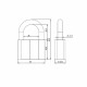 Замок навесной PD-4070 (PD-40-70) 3 fin key /коробка