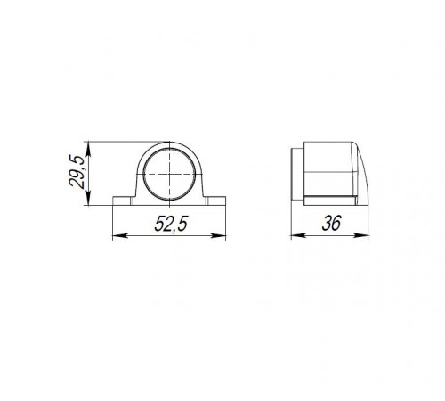 Упор дверной напольный DFIX/F52 (DS PF-52 ) GR-23 графит