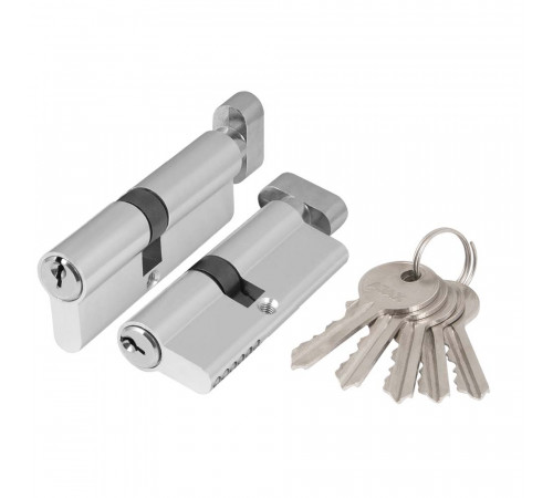 Цилиндровый механизм (AZ102/60) AZ1002Knob60 (25+10+25) CP хром