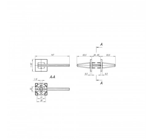 Ручка раздельная K.SL52.PRIME (PRIME SL) BL-24 черный