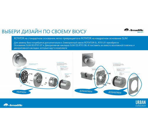 Декоративная накладка SLIM DS.RT01.08 BL черный
