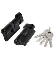Цилиндровый механизм (100 ZM/60) 1000ZMKnob60(25+10+25) BL черный 5Key с вертушкой