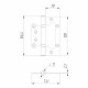Петля универсальная без врезки IN4000W BL (100/P-2B 100x2,3) черный