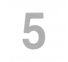 Цифра "5" самоклеящаяся SS304 (50х30) (FUARO) SSC сатинированный хром
