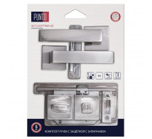 Комплект ручек с защелкой c запиранием LM/A SET72K.QS52.OPTIMA/HD SN-3 матовый никель