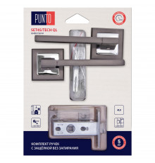 Комплект ручек с защелкой без запирания LM/A SET45K.QL52.TECH/HD GR/CP-23 графит/хром