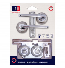 Комплект ручек с защелкой c запиранием LM/A SET72R.TL54.POLO/HD SN/CP-3 матовый никель/хром
