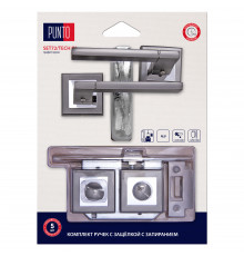 Комплект ручек с защелкой c запиранием LM/A SET72K.QL52.TECH/HD GR/CP-23 графит/хром
