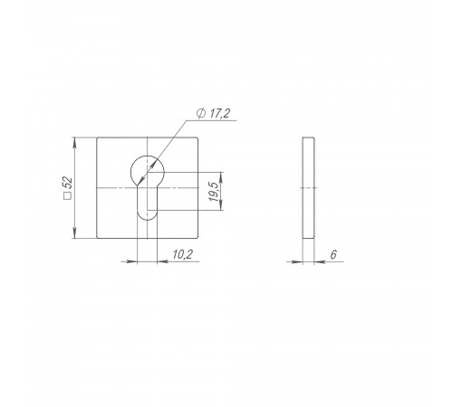 Накладка под цилиндр ET.K.ARC.Q52 (ET ARC) BL-24 черный
