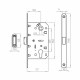 Корпус врезного замка с защелкой MAGNLN85-50 SN мат.никель