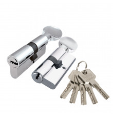 Цилиндровый механизм Z3002Knob80(30+10+40) с вертушкой CP хром