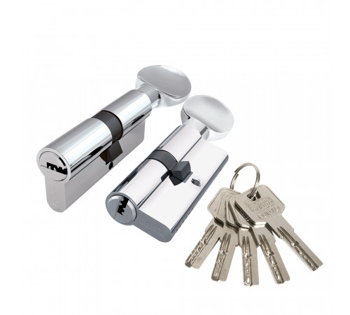 Цилиндровый механизм Z3002Knob80(30+10+40) с вертушкой CP хром