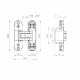 Петля скрытой установки U3D2000.TG FSG флор. золото