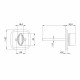 Ручка поворотная BKW8x75.K.TRD62 SSC-16 сатинированный хром ПЛАСТИК