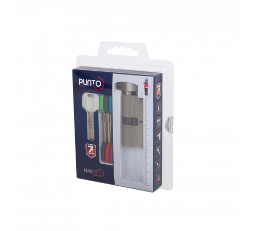 Цилиндровый механизм MaxPro7002Knob90mm(30+10+50) SN никель 7key с вертушкой