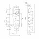 Корпус врезного замка c защёлкой MDV811/C-60.85.3R14