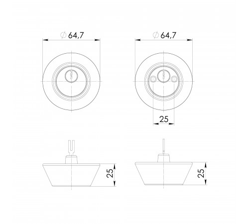 Замок врезной DK.001 ET BL черный