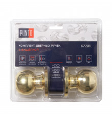 Ручка защелка DK672/BL PB-BK (фик.) золото