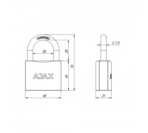 Набор замков навесных PD-0150 (6 locks+5 keys) blister
