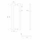 Ручка-скоба PULL.PH38/800.26 INOX 304 (PH-26-38/800-INOX) BLACK