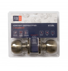 Ручка защелка DK672/BL AB-PS (без фик.) бронза