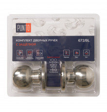 Ручка защелка DK672/BL CP-BK (фик.) хром