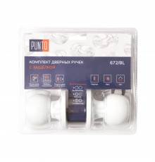Ручка защелка DK672/BL WH-ET (кл./фик.) белый